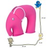 Nohoo Jungle Travel Pillow -Elephant Pink